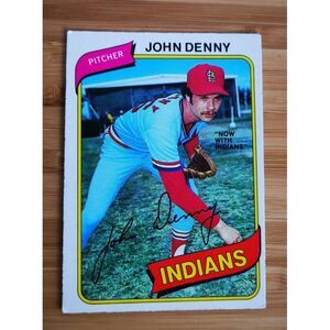 VINTAGE BASEBALL CARD O-PEE-CHEE 1980 CLEVELAND‎ INDIANS JOHN DENNY  242